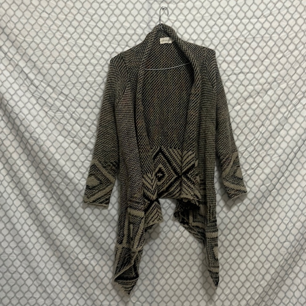 Multicolor acrylic/wool cardigan